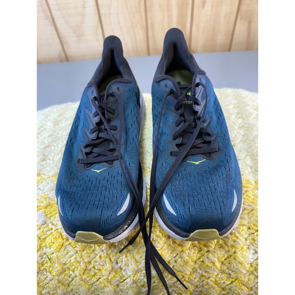 Hoka One One Clifton 8 Wide Teal Yellow Men's Running Shoes Size 11 wide Nice! - Picture 7 of 16